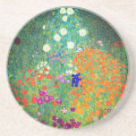 Posavasos Gustav Klimt Flower Garden<br><div class="desc">Montaña de piedra arenisca con el jardín de flores de la pintura al óleo de Gustav Klimt (1906). Un bonito jardín de flores moradas,  rojas,  blancas,  azules y naranjas. Un gran regalo para los amantes del arte Art Nouveau y austriaco.</div>