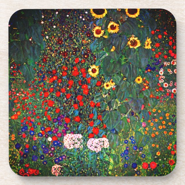 Posavasos Gustav Klimt Flower Garden (Frente)