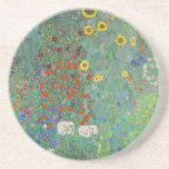 Posavasos Gustav Klimt - Jardín de campo con girasoles<br><div class="desc">Jardín de campo con girasoles / Jardín de granja con girasoles - Gustav Klimt en 1905-1906</div>