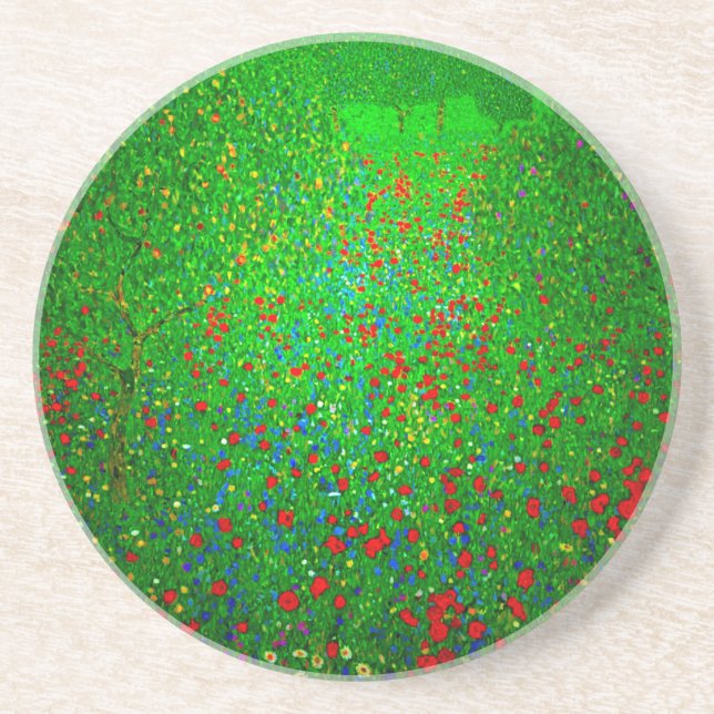 Posavasos Gustav Klimt Poppy Field (Frente)