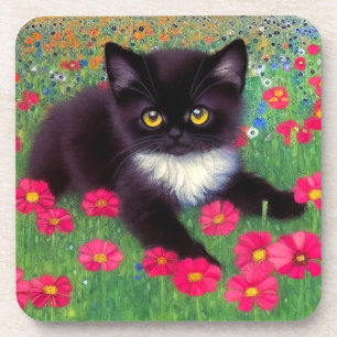 Posavasos Gustav Klimt Tuxedo Cat