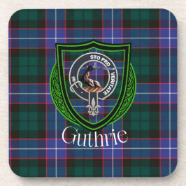 Posavasos Guthrie Scottish Clan Tartan & Crest