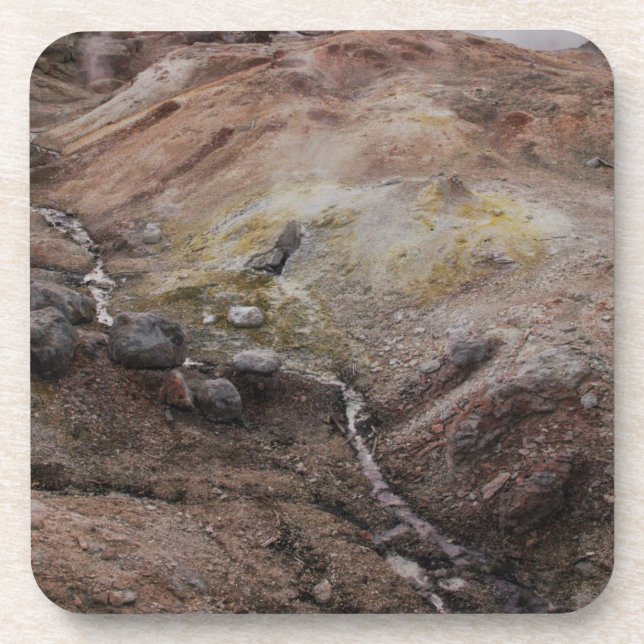 Posavasos H.A.S. Práctico de costa de Yellowstone Sulphur (Frente)