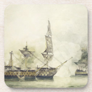 Posavasos H.M.S. Victoria en la batalla de Trafalgar, 1805 (
