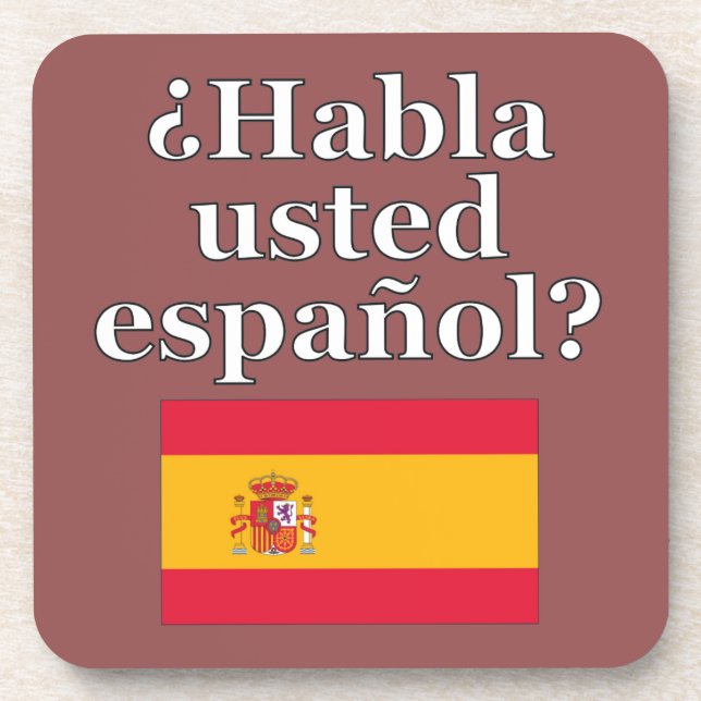 Posavasos ¿Hablas español? Bandera (Frente)