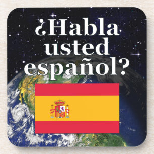 Posavasos ¿Hablas español? Bandera y Tierra
