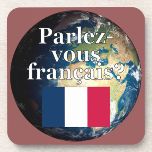 Posavasos ¿Hablas francés? Bandera y Tierra