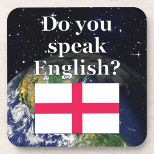 Posavasos ¿Hablas inglés? Bandera y Tierra