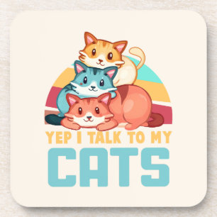 Posavasos Hablo Con Mis Gatos