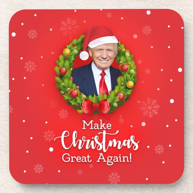 Posavasos Hacer grandes a los Navidades de nuevo Trump regal (Frente)