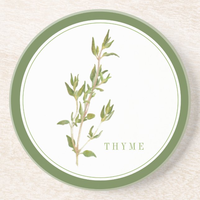 Posavasos HACER REFRESCA THYME Ronda Sandstone Coaster (+tex (Frente)