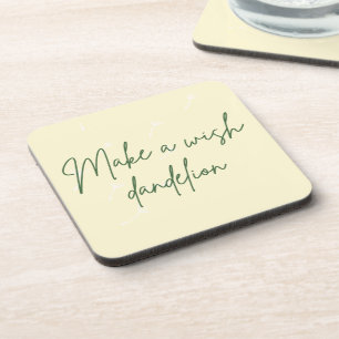 Posavasos Hacer un Wish Dandelion Coaster Set de 6