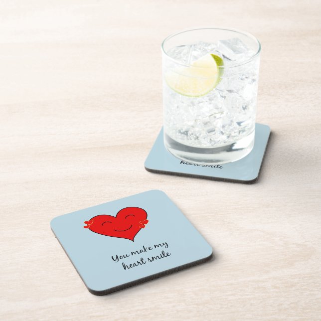 Posavasos Haces mi sonrisa cardíaca (Lado Derecho)