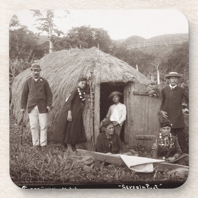 Posavasos Haciendo Tappa, un paño nativo, c.1875 (foto de la (Frente)