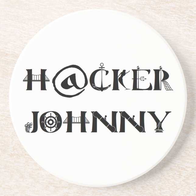 Posavasos hacker johnny (Frente)