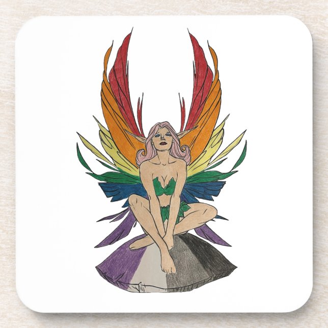 Posavasos Hada asexual (Frente)