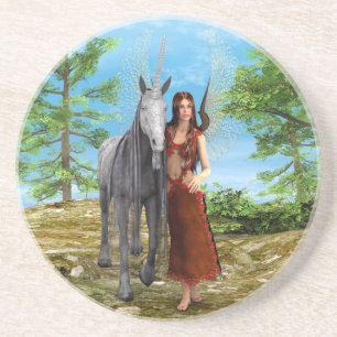 Posavasos Hada y Unicornio