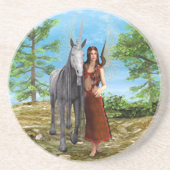 Posavasos Hada y Unicornio (Frente)