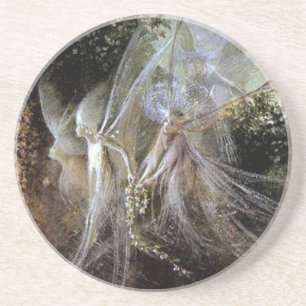 Posavasos Hadas que miran en el borde del bosque