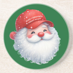 Posavasos Haga de nuevo grande la Navidad Maga GOP Santa