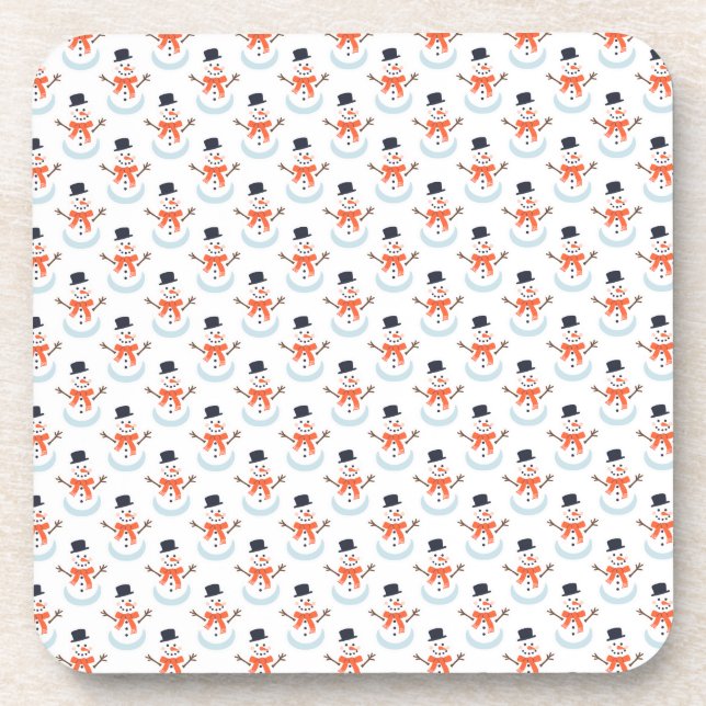 Posavasos ¡Hagamos un muñeco de nieve! (Frente)