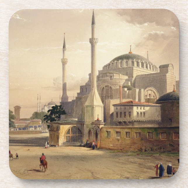 Posavasos Haghia Sophia, placa 17: vista exterior del mosq (Frente)