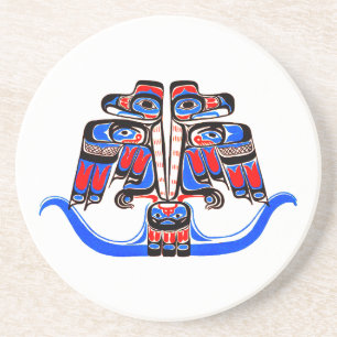 Posavasos Haida Estilo Pacífico Noroeste Doble Thunderbird