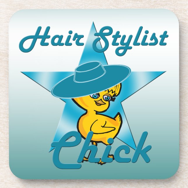 Posavasos Hair Stylist Chick #7 (Frente)