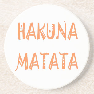 Posavasos Hakuna Matata - Arte de texto tribal africano