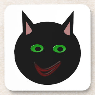 Posavasos Halloween Black Cat Coaster