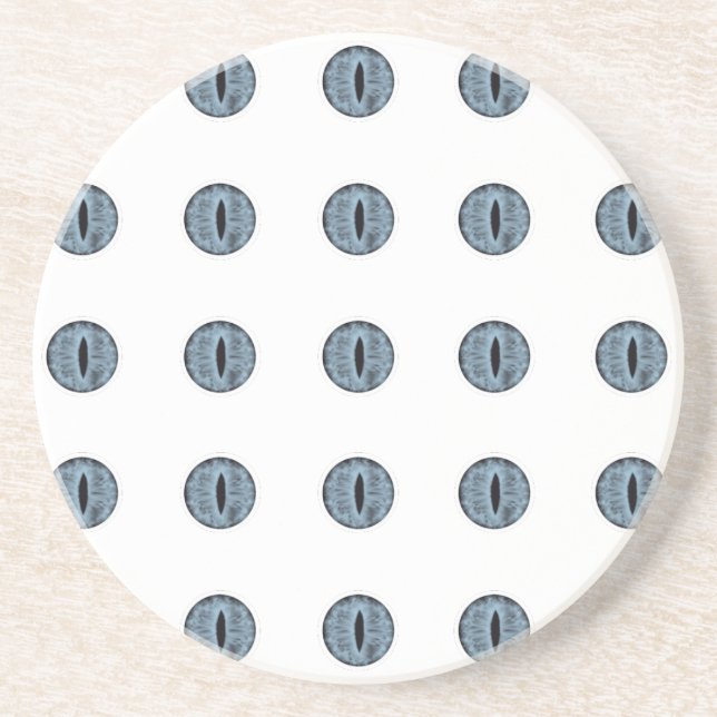 Posavasos Halloween Blue Polka Dot Eyes (Frente)