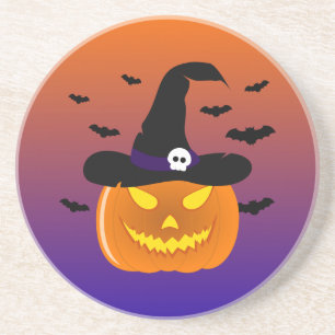 Posavasos Halloween Calabaza Jack o’ Lantern Witch Gorra