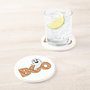 Posavasos Halloween con fantasía de BOO