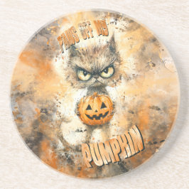Posavasos Halloween Cranky Cat Con Calabaza