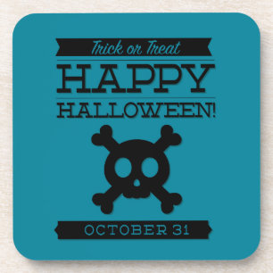 Posavasos Halloween de retro tipográfico