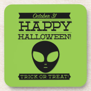 Posavasos Halloween de retro tipográfico