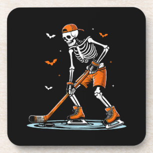 Posavasos Halloween divertida Halloween de hockey sobre hiel