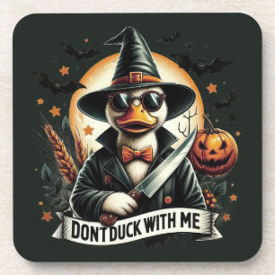 Posavasos Halloween Divertido Antiguo No te Metas conmigo