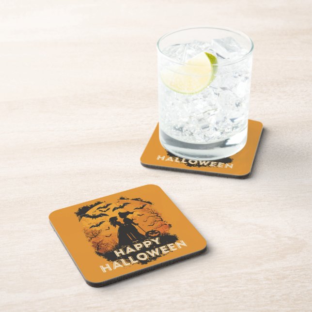 Posavasos Halloween-Duo im Mondlicht (Lado Derecho)