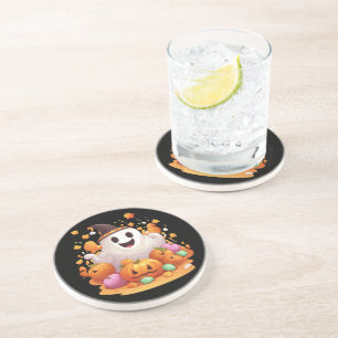 Posavasos Halloween: Fantasmas y familia de calabazas