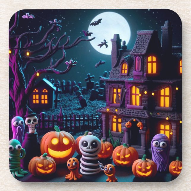 Posavasos Halloween Fun Plastic Coaster (Frente)