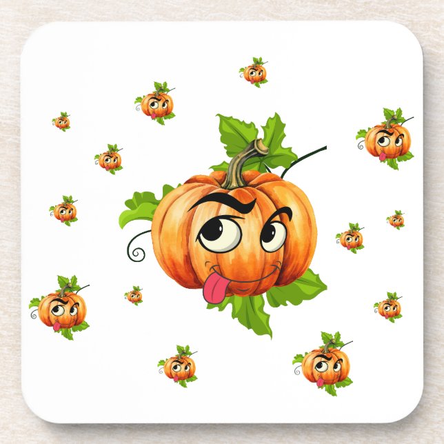 Posavasos Halloween Funny Pumpkin Face (Frente)