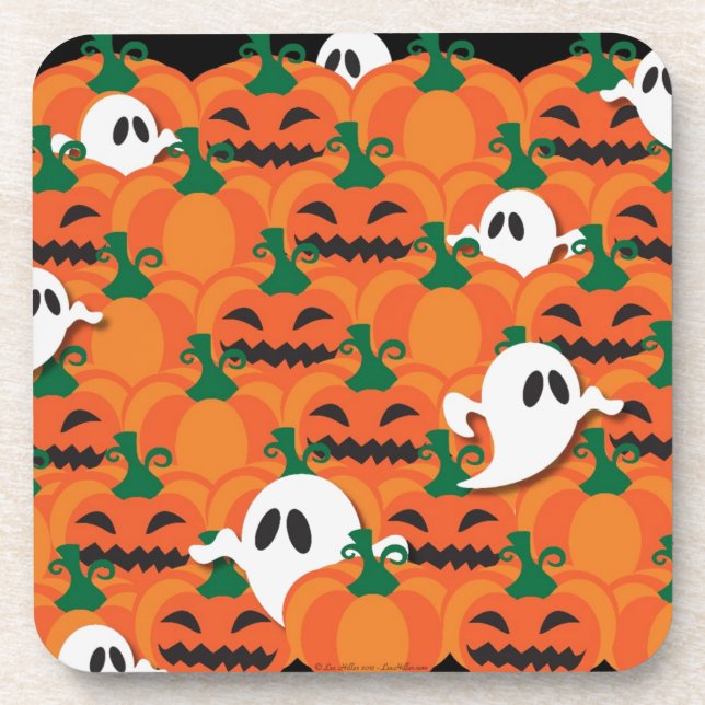 Posavasos Halloween Halloween Parche De Fantasmas (Frente)