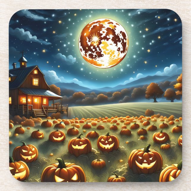 Posavasos Halloween Paisaje (Frente)