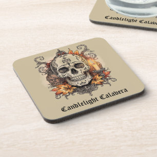 Posavasos Halloween, Patrón de Calavera, Calavera a la luz d