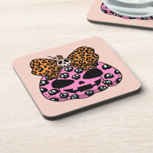 Posavasos Halloween, Patrón de Calavera, Cara de Calabaza