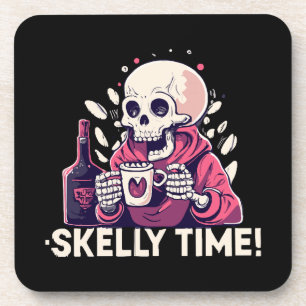 Posavasos halloween pero es hora de skelly