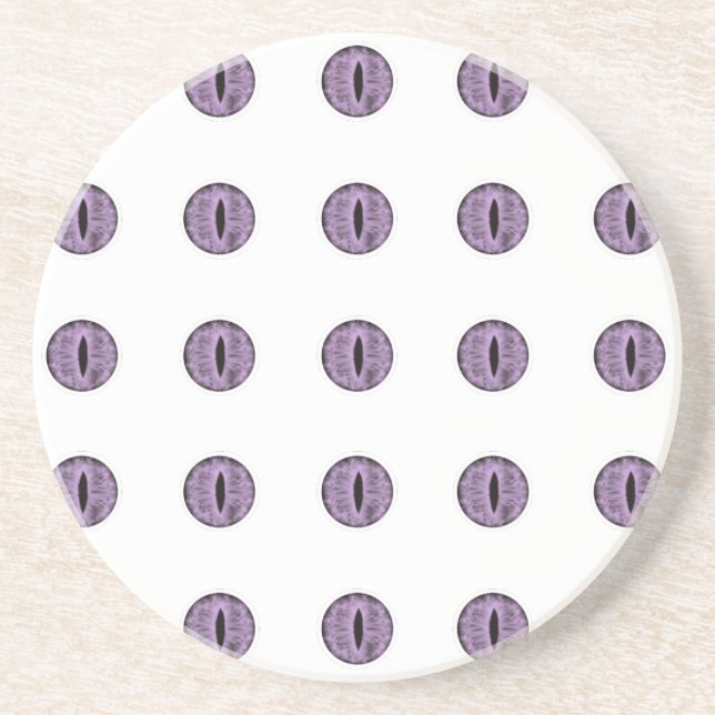 Posavasos Halloween Purple Polka Dot Eyes (Frente)
