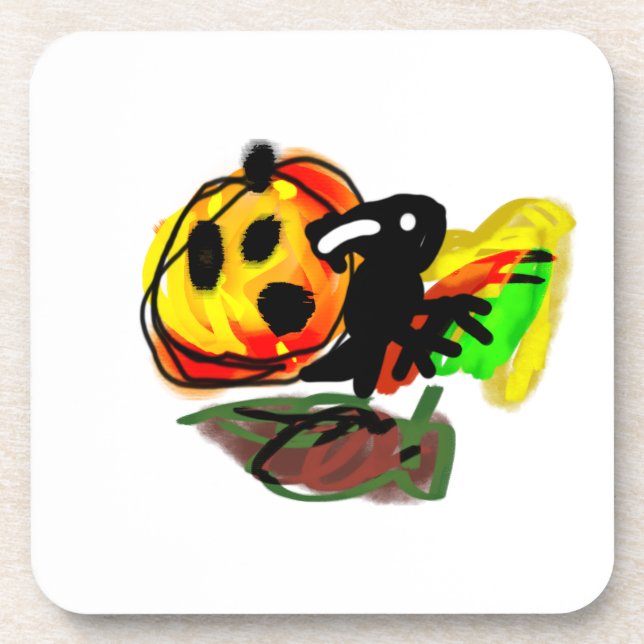 Posavasos Halloween raven (Frente)