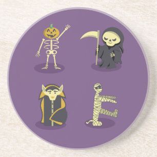 Posavasos Halloween Skeleton Dracula Mummy Grim Reaper